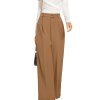 Women’s High Waist Work Pants – Business Casual Wide Leg Office Trousers with Pockets