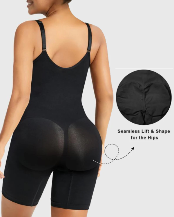 Zip-Up Tummy Control Shapewear Bodysuit – Ultra Stretch Sculpting Body Suit for Women