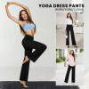 Women’s High Waist Wide Leg Pants – Yoga Dress Work Trousers with Pockets
