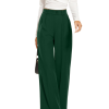 Women’s High Waist Work Pants – Business Casual Wide Leg Office Trousers with Pockets