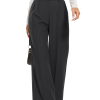 Women’s High Waist Work Pants – Business Casual Wide Leg Office Trousers with Pockets