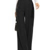 Women’s High Waist Work Pants – Business Casual Wide Leg Office Trousers with Pockets