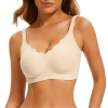 Wire-Free Seamless Deep V Comfort Bra – Jelly Soft Everyday T-Shirt Bra (5 Colors Set)
