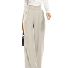 Women’s High Waist Work Pants – Business Casual Wide Leg Office Trousers with Pockets