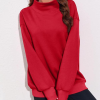 Women’s Oversized Turtleneck Sweatshirt – Cozy Long Sleeve Pullover Casual Top for Fall & Winter