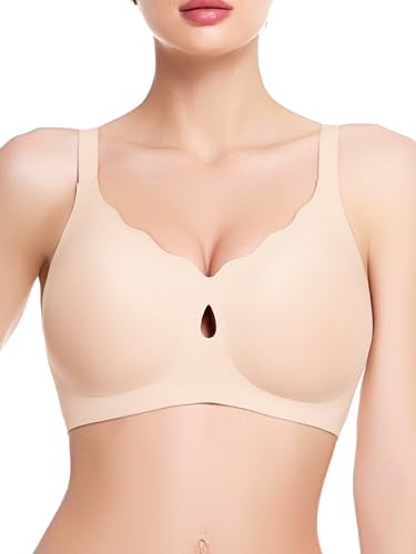 Wire-Free Seamless Deep V Comfort Bra – Jelly Soft Everyday T-Shirt Bra (5 Colors Set)