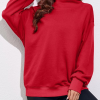 Women’s Oversized Turtleneck Sweatshirt – Cozy Long Sleeve Pullover Casual Top for Fall & Winter