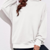 Women’s Oversized Turtleneck Sweatshirt – Cozy Long Sleeve Pullover Casual Top for Fall & Winter