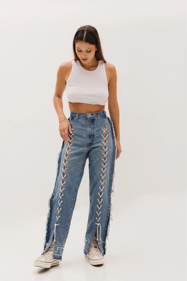 The Lace Up Jeans (custom made)